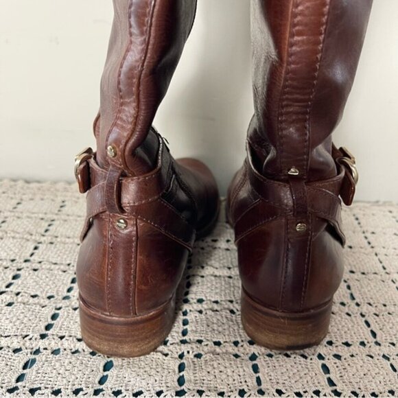 Brown Leather Knee-High Boots - Picture 10 of 13